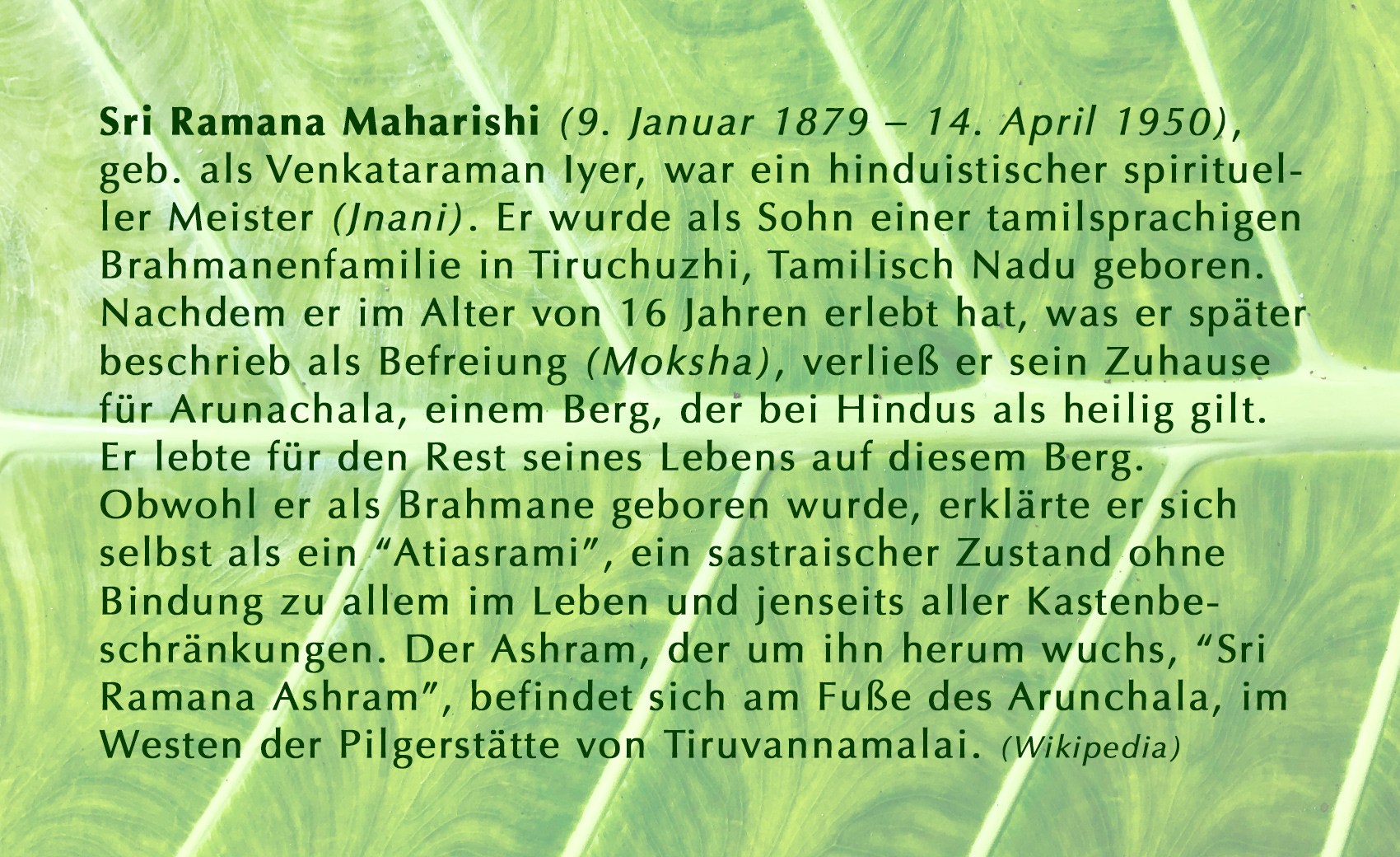 Wer war Ramana Maharshi?
